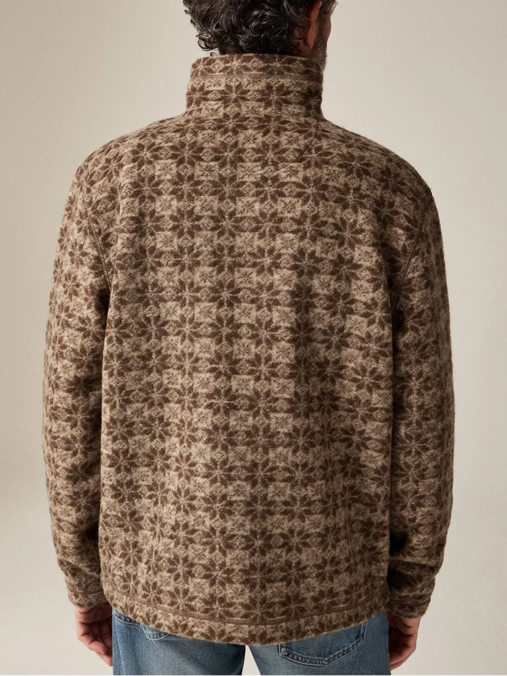 J. CREW Wool-blend sherpa fleece quarter-zip pullover Size S‎ NWT $298 CO180